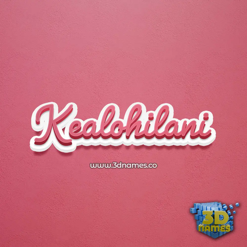 kealohilani in Red Scribble style - 3D name wallpaper