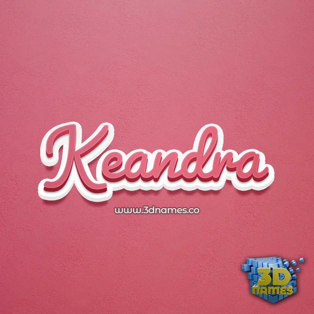 keandra in Red Scribble style - 3D name wallpaper