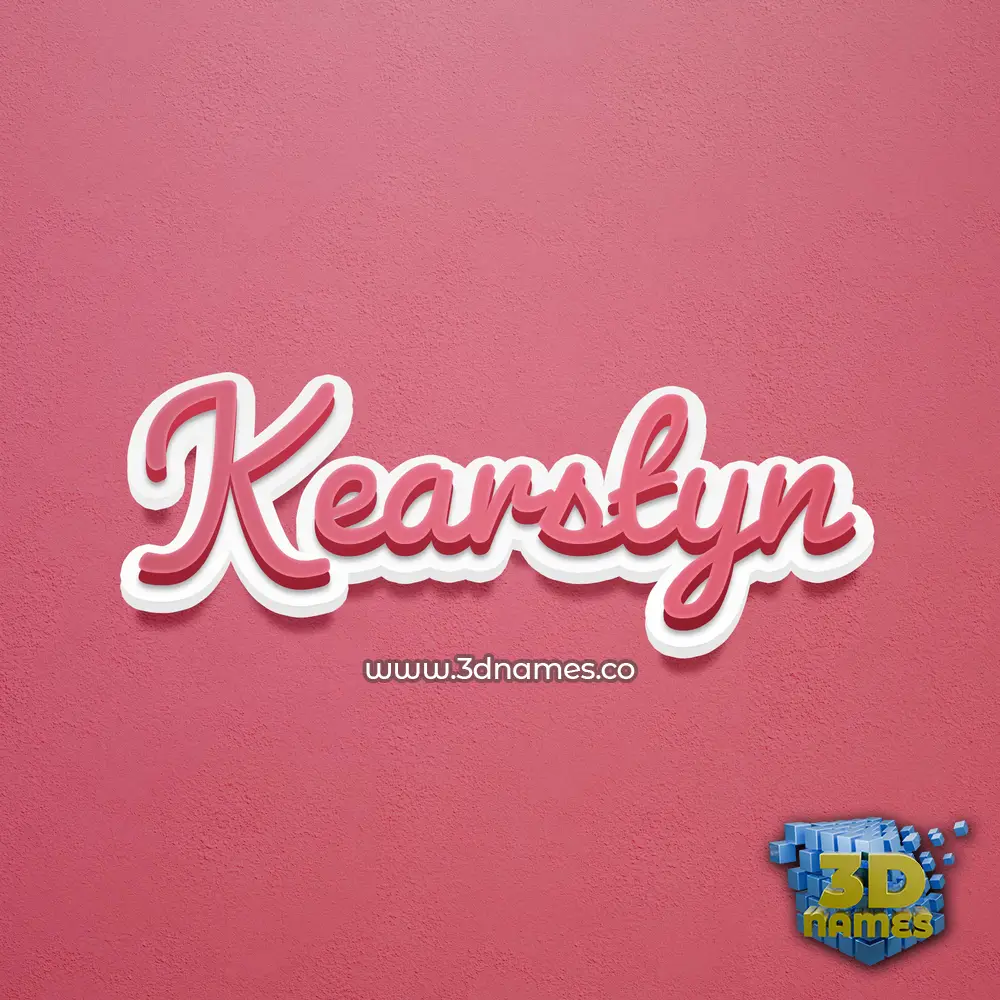 kearstyn in Red Scribble style - 3D name wallpaper