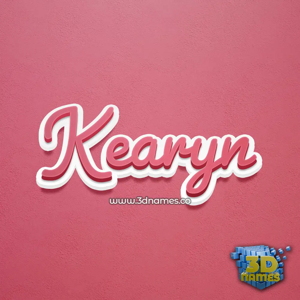 kearyn in Red Scribble style - 3D name wallpaper