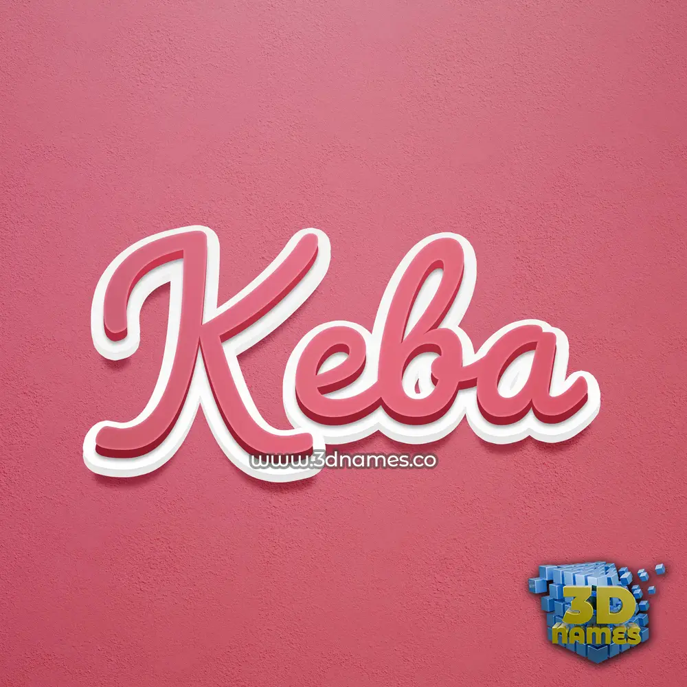 keba in Red Scribble style - 3D name wallpaper