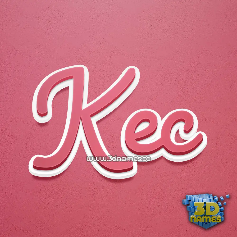 kec in Red Scribble style - 3D name wallpaper