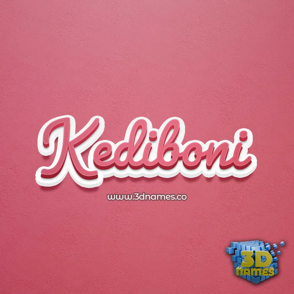 kediboni in Red Scribble style - 3D name wallpaper
