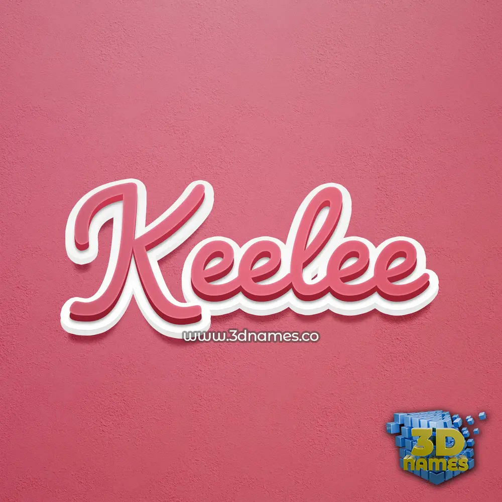 keelee in Red Scribble style - 3D name wallpaper