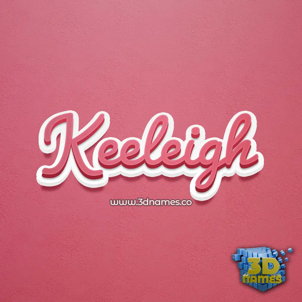 keeleigh in Red Scribble style - 3D name wallpaper