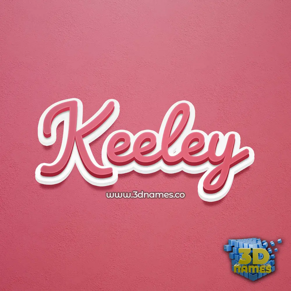 keeley in Red Scribble style - 3D name wallpaper