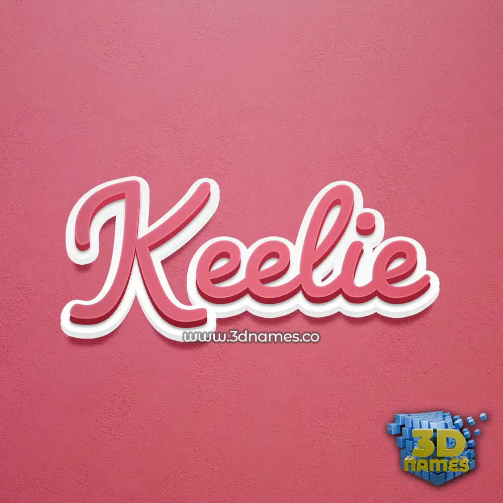 keelie in Red Scribble style - 3D name wallpaper