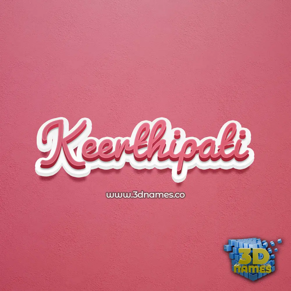 keerthipati in Red Scribble style - 3D name wallpaper
