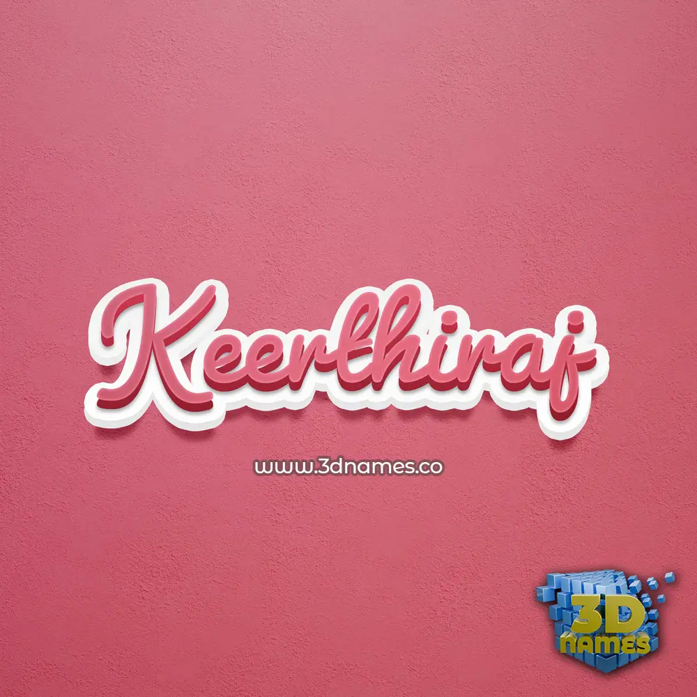 keerthiraj in Red Scribble style - 3D name wallpaper