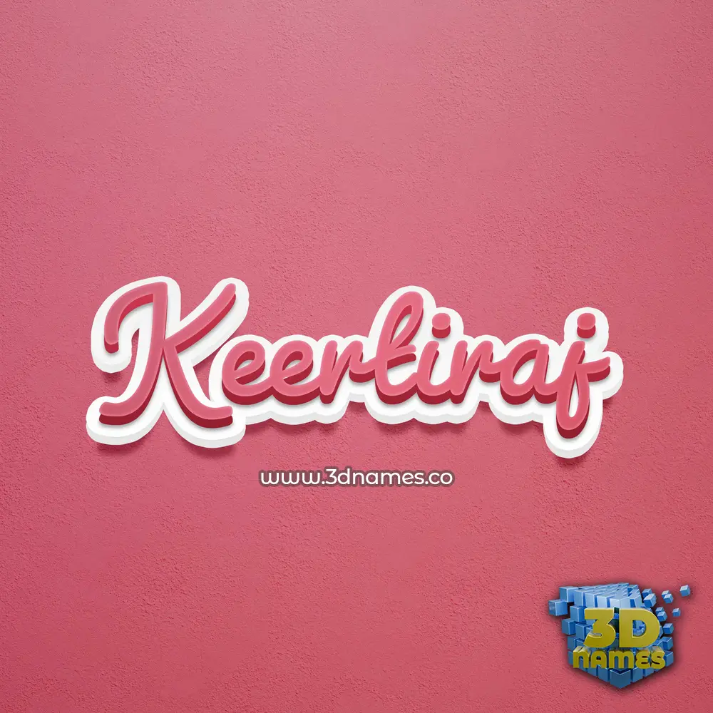 keertiraj in Red Scribble style - 3D name wallpaper