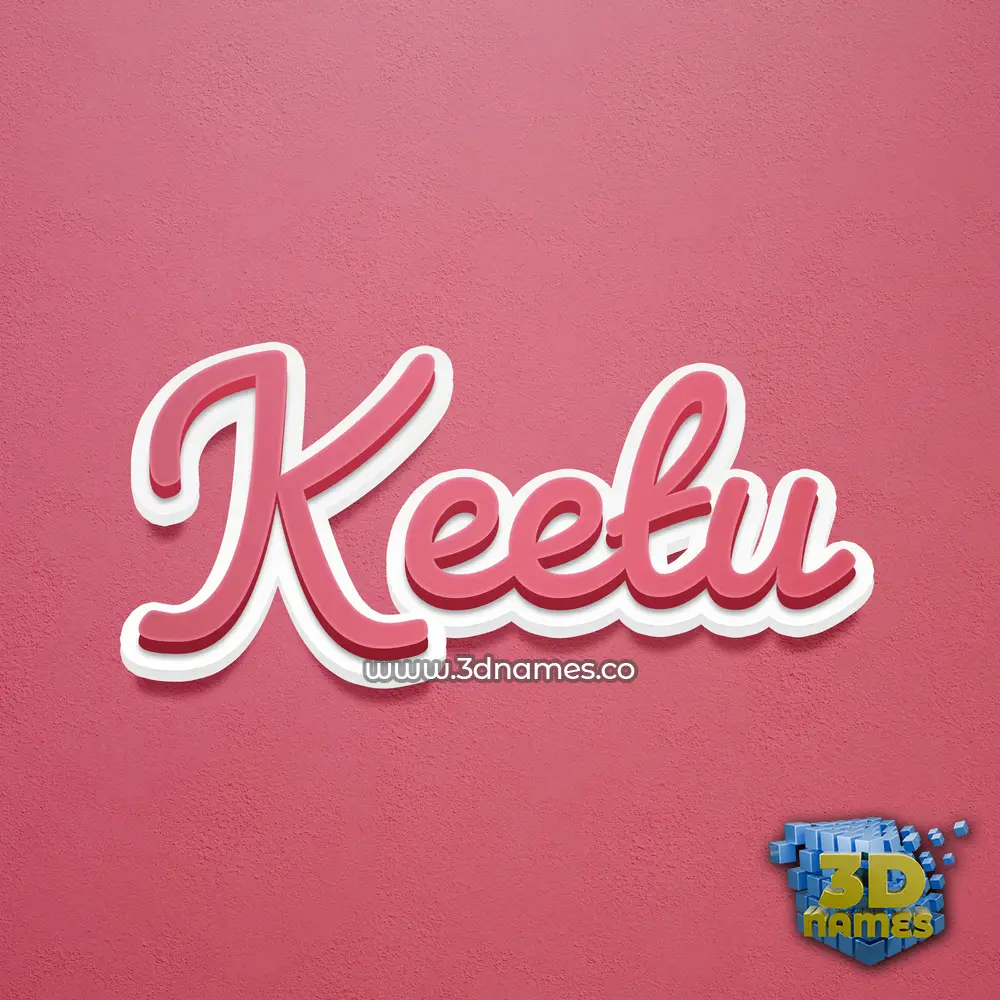 keetu in Red Scribble style - 3D name wallpaper