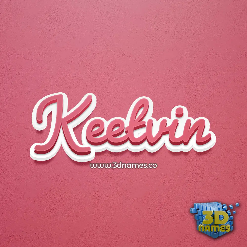 keetvin in Red Scribble style - 3D name wallpaper
