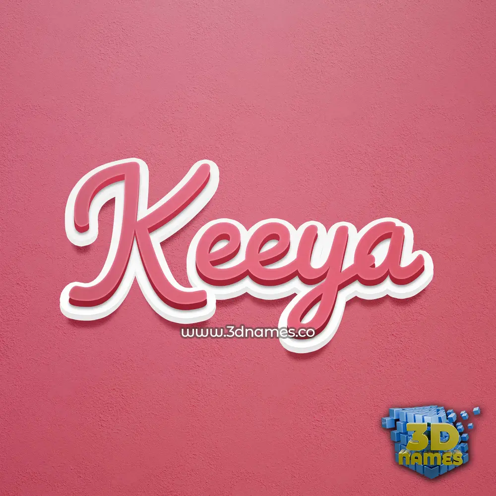 keeya in Red Scribble style - 3D name wallpaper