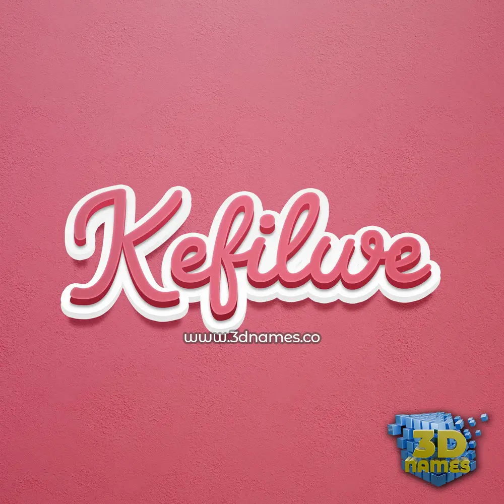 kefilwe in Red Scribble style - 3D name wallpaper