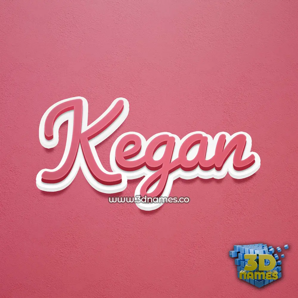 kegan in Red Scribble style - 3D name wallpaper