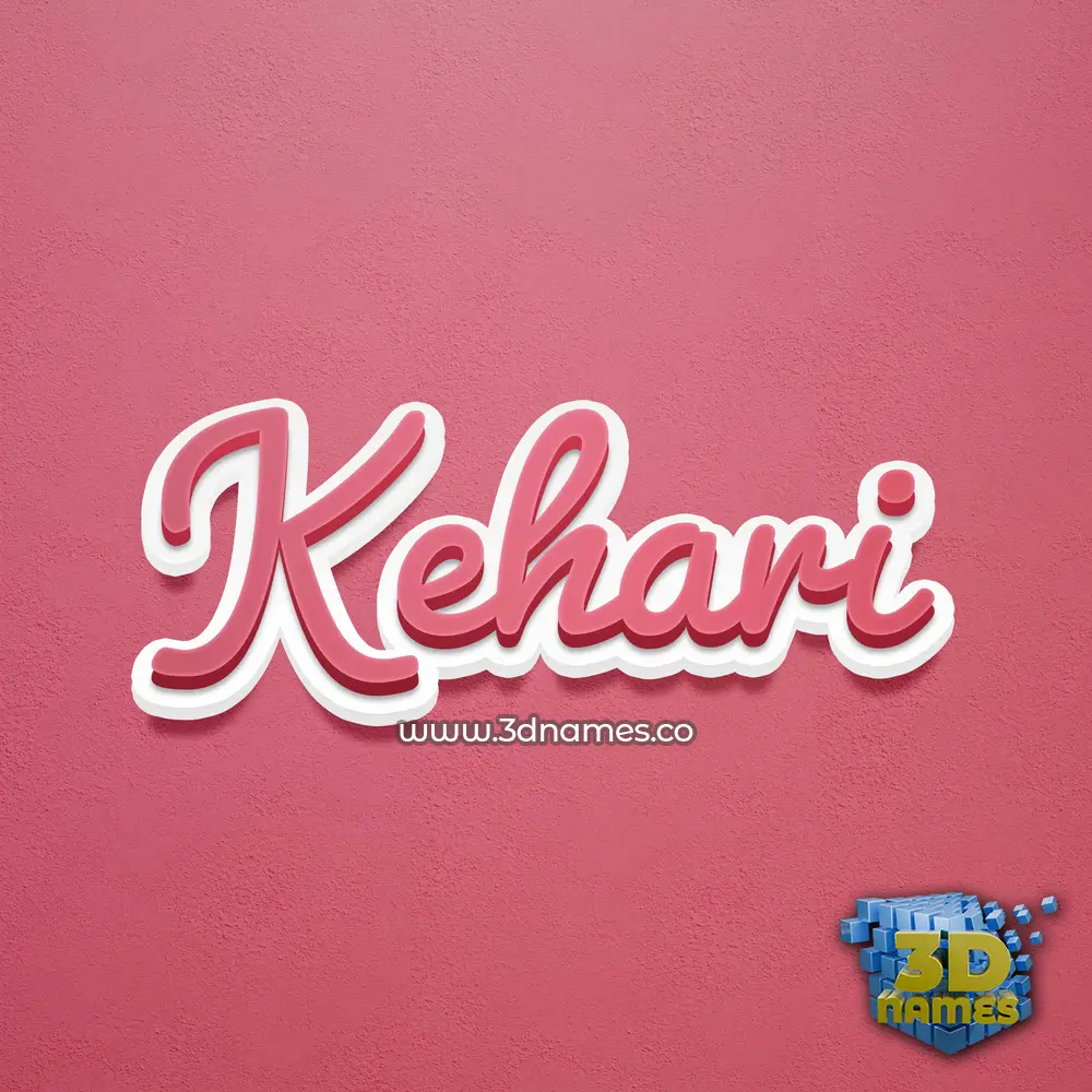 kehari in Red Scribble style - 3D name wallpaper