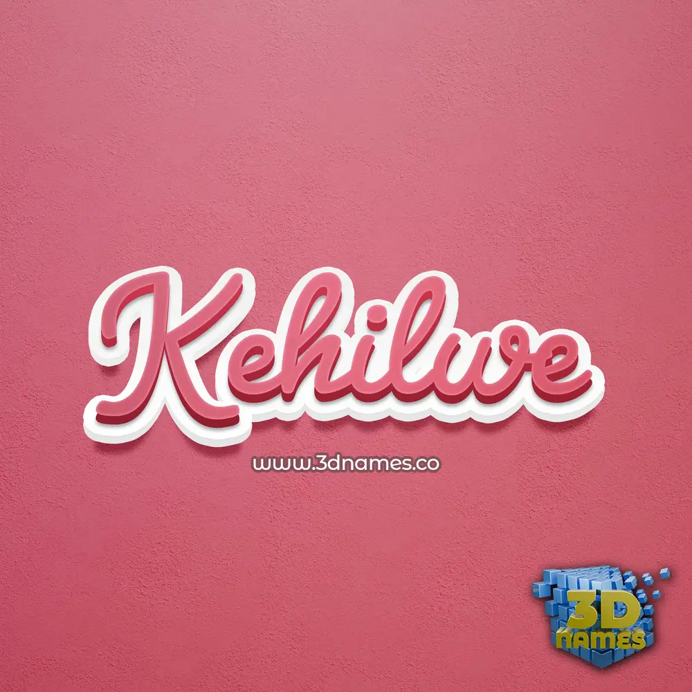 kehilwe in Red Scribble style - 3D name wallpaper