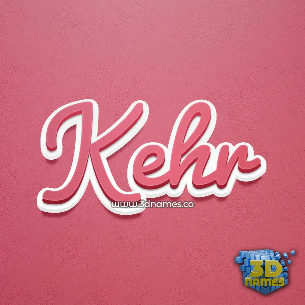 kehr in Red Scribble style - 3D name wallpaper