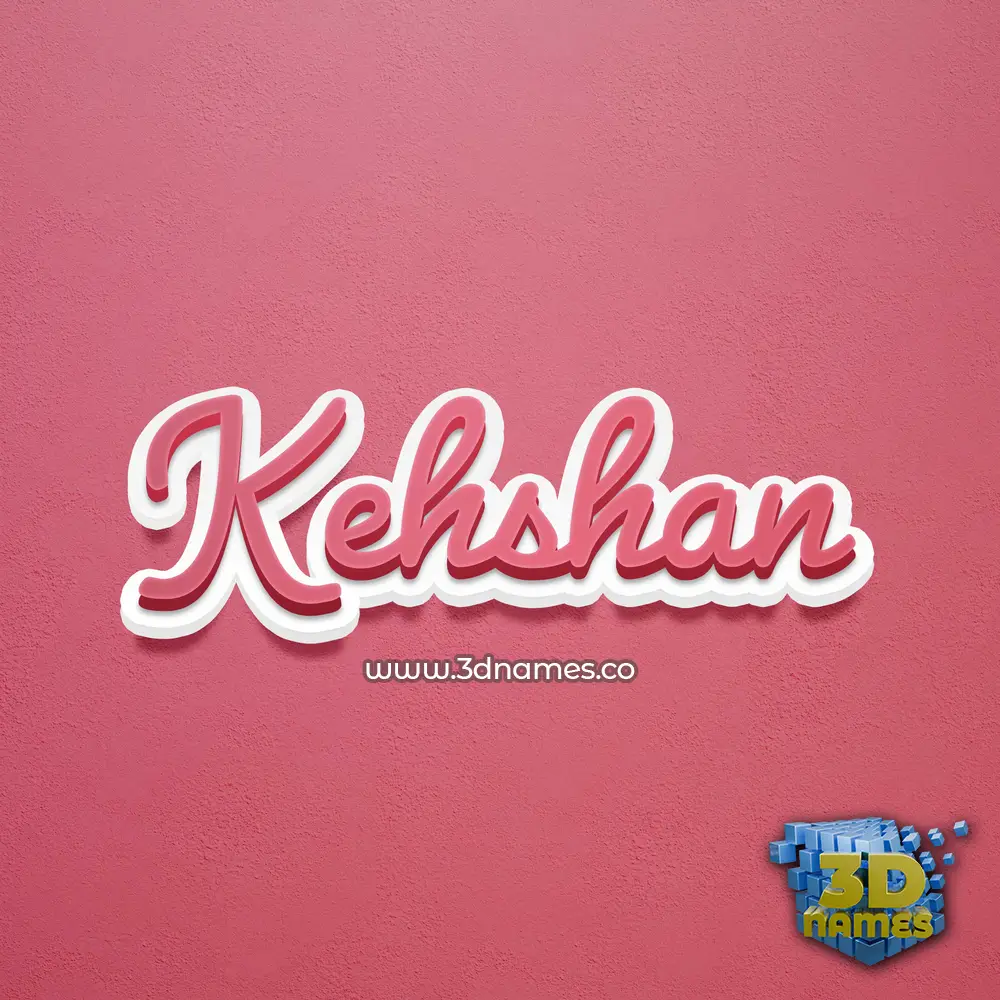 kehshan in Red Scribble style - 3D name wallpaper