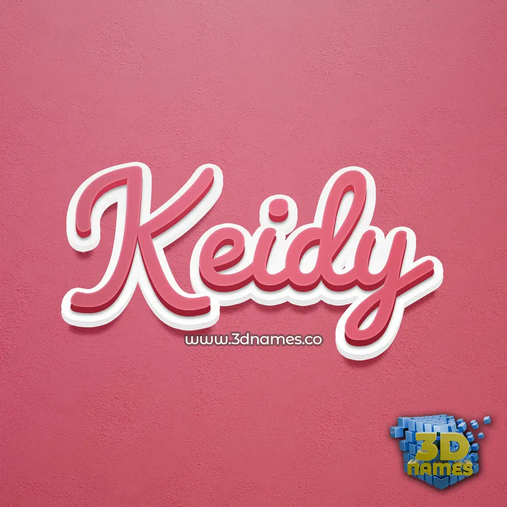 keidy in Red Scribble style - 3D name wallpaper