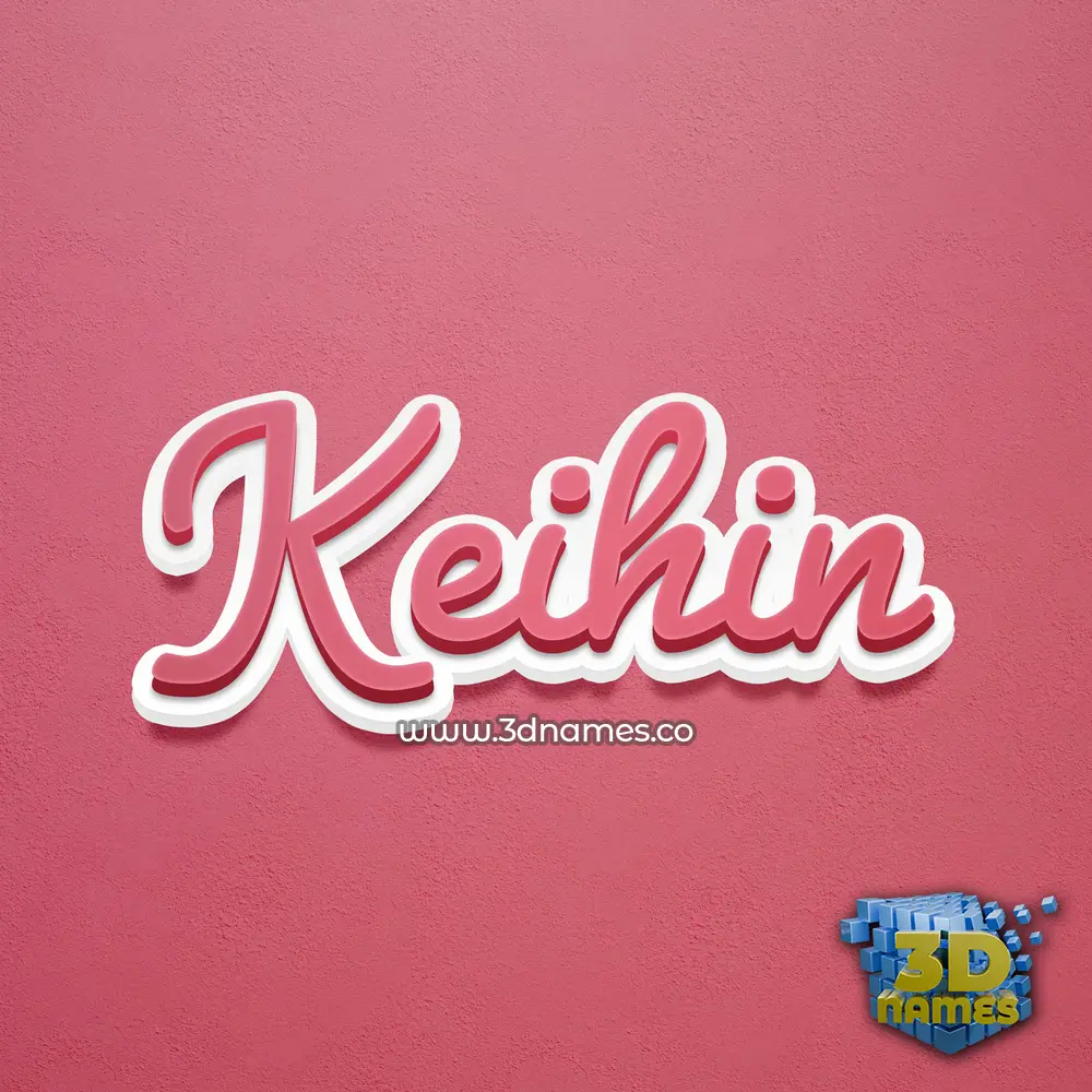 keihin in Red Scribble style - 3D name wallpaper