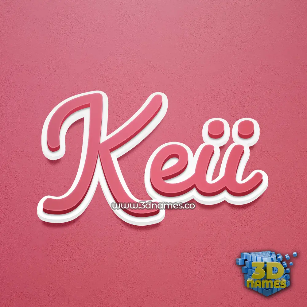 keii in Red Scribble style - 3D name wallpaper