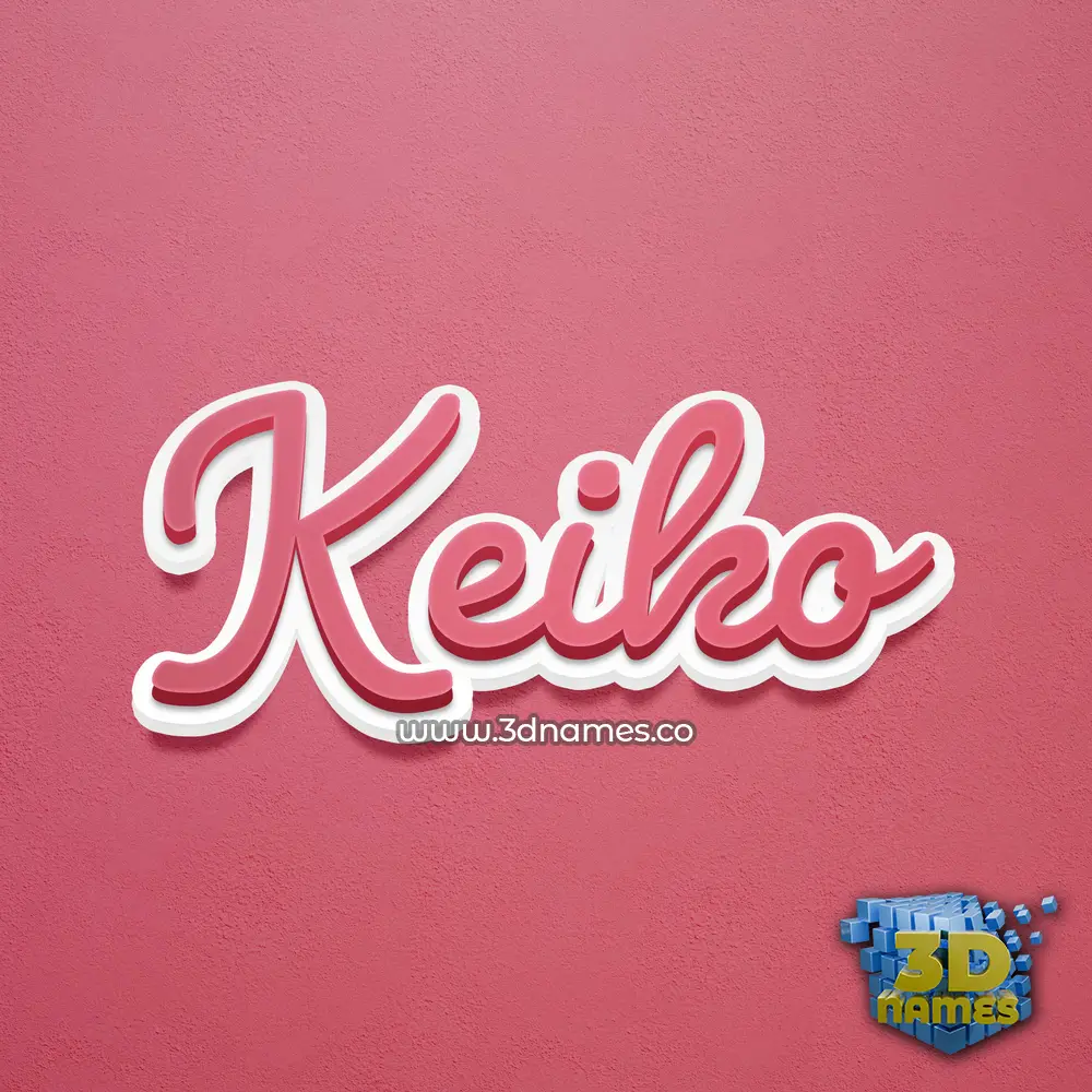 keiko in Red Scribble style - 3D name wallpaper