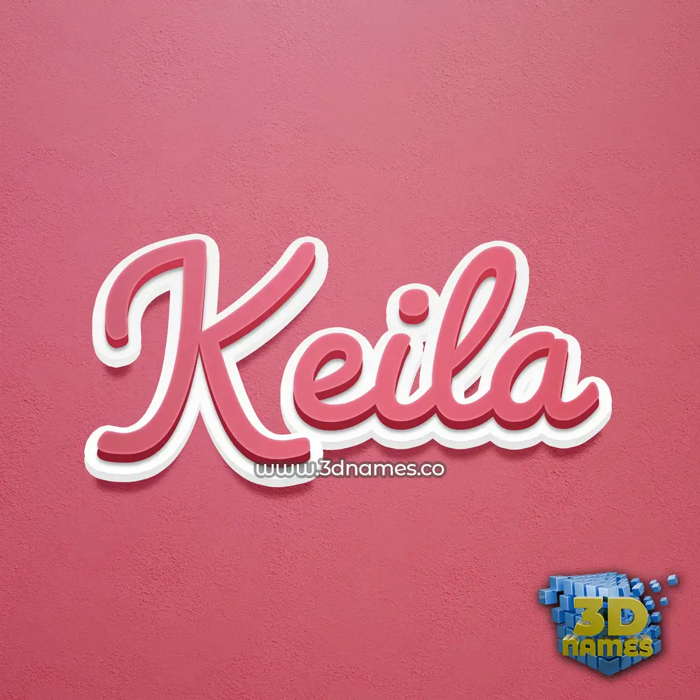 keila in Red Scribble style - 3D name wallpaper