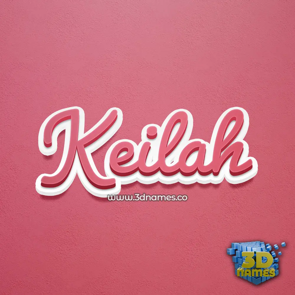 keilah in Red Scribble style - 3D name wallpaper