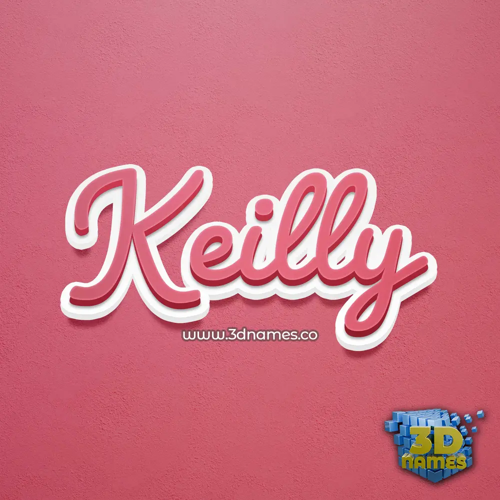 keilly in Red Scribble style - 3D name wallpaper