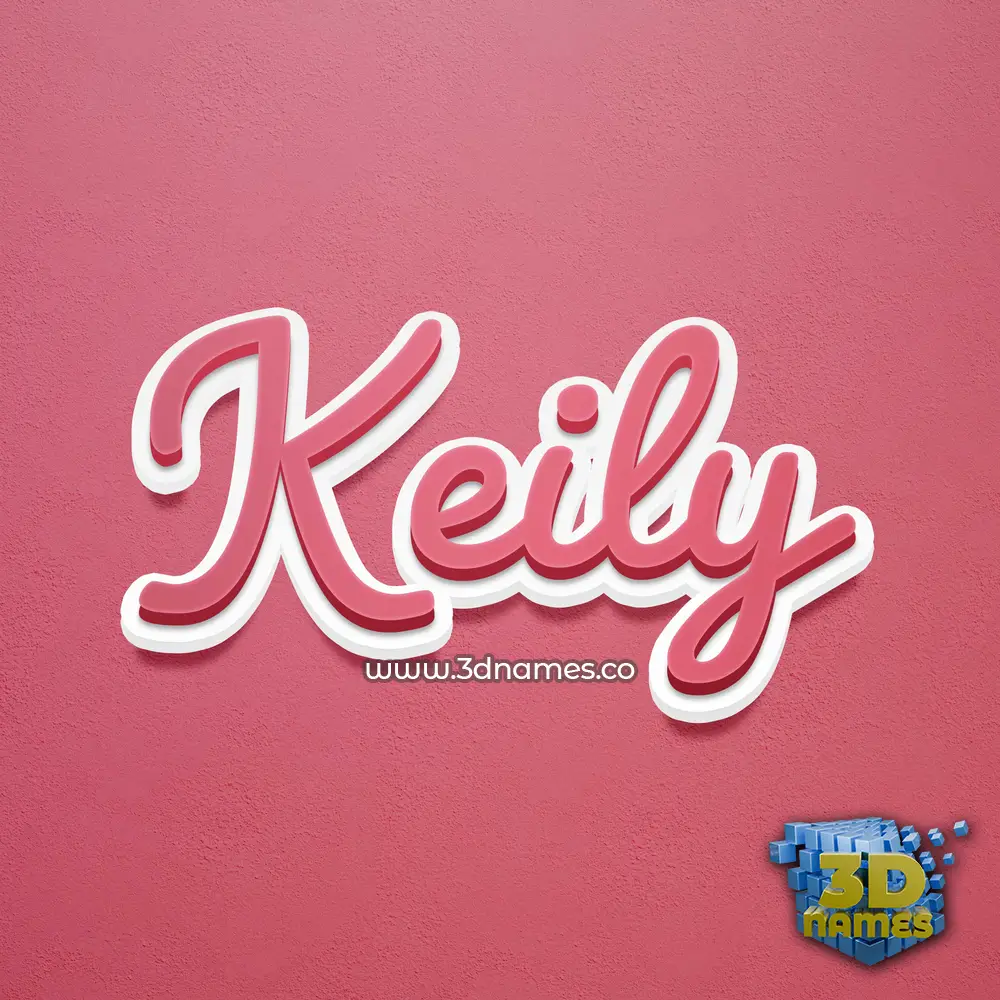 keily in Red Scribble style - 3D name wallpaper