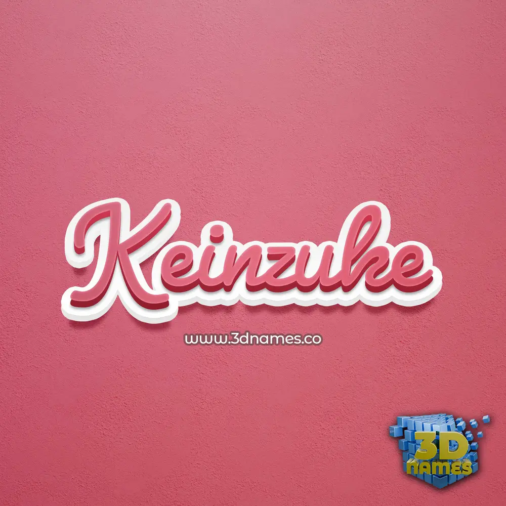 keinzuke in Red Scribble style - 3D name wallpaper