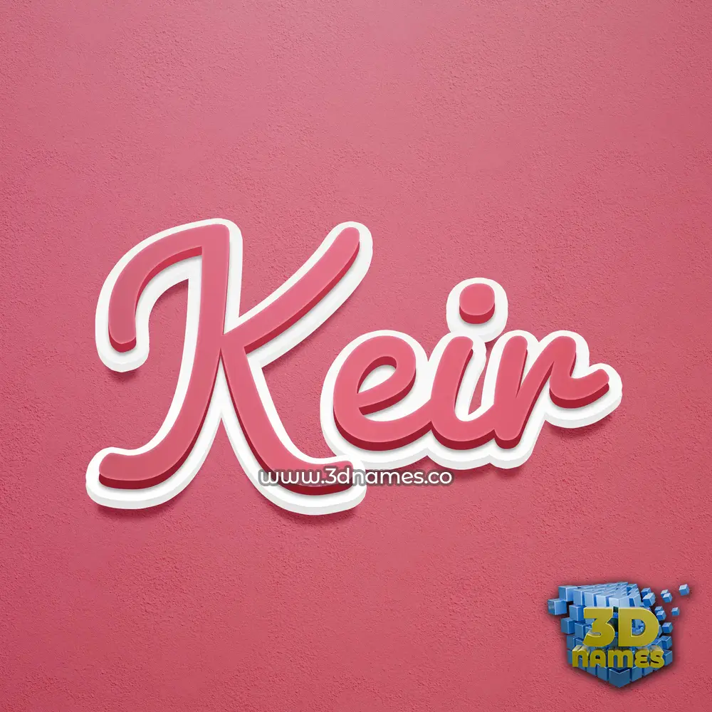 keir in Red Scribble style - 3D name wallpaper