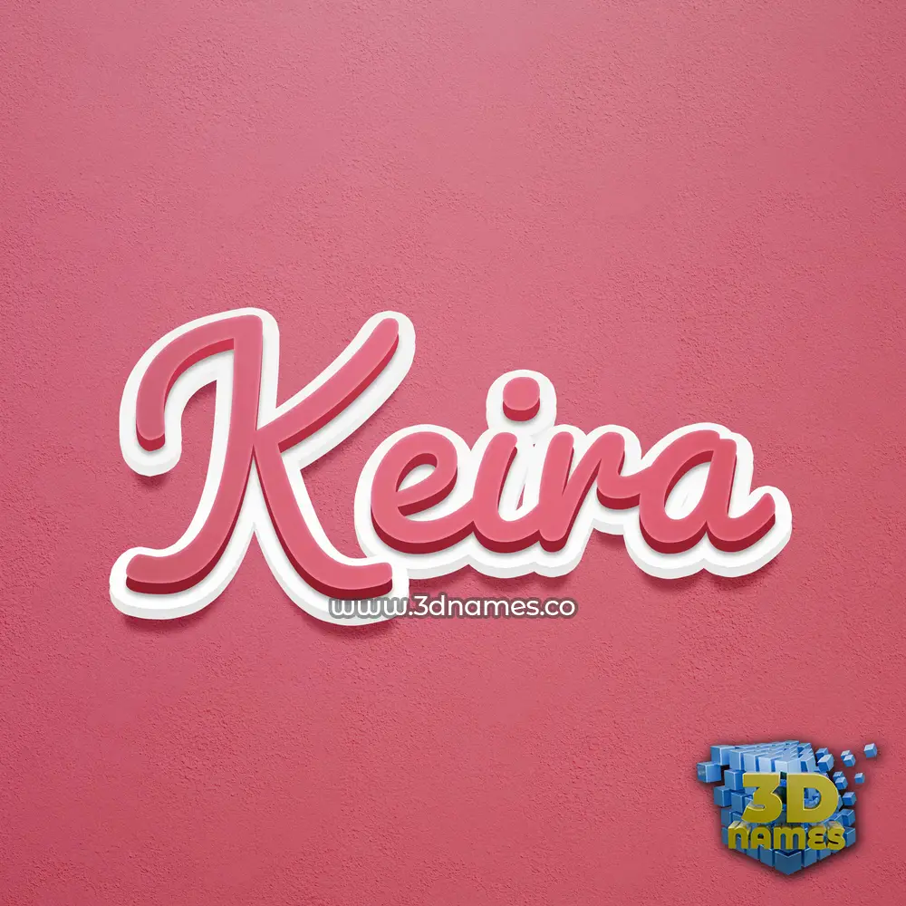 keira in Red Scribble style - 3D name wallpaper