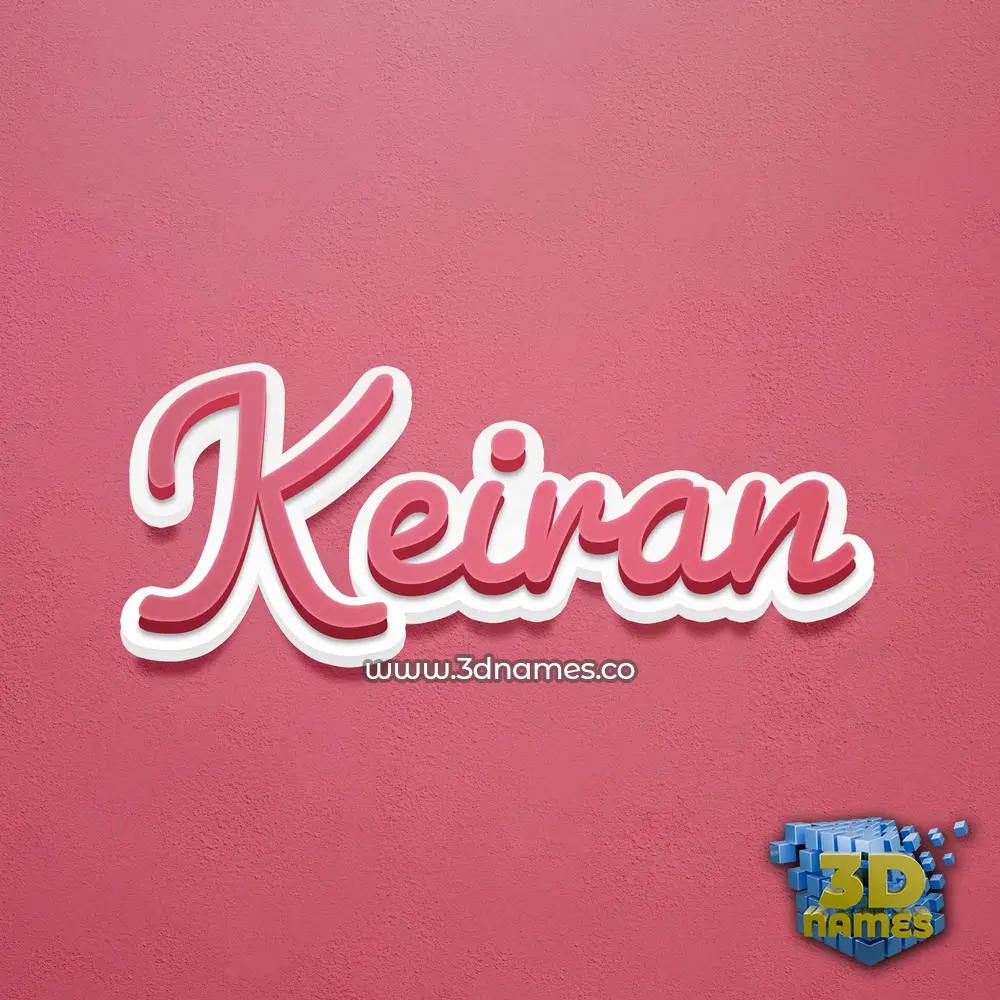 keiran in Red Scribble style - 3D name wallpaper