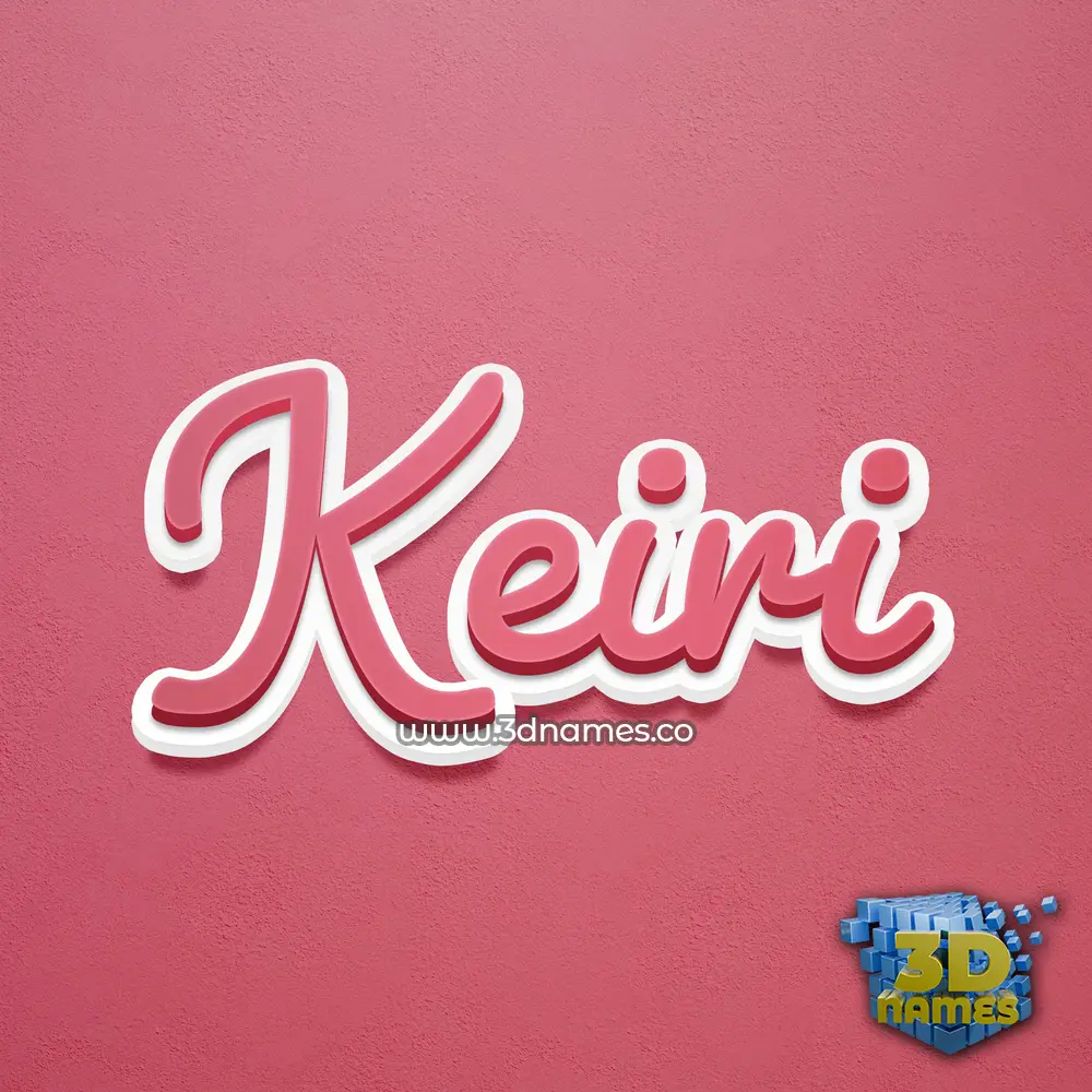 keiri in Red Scribble style - 3D name wallpaper
