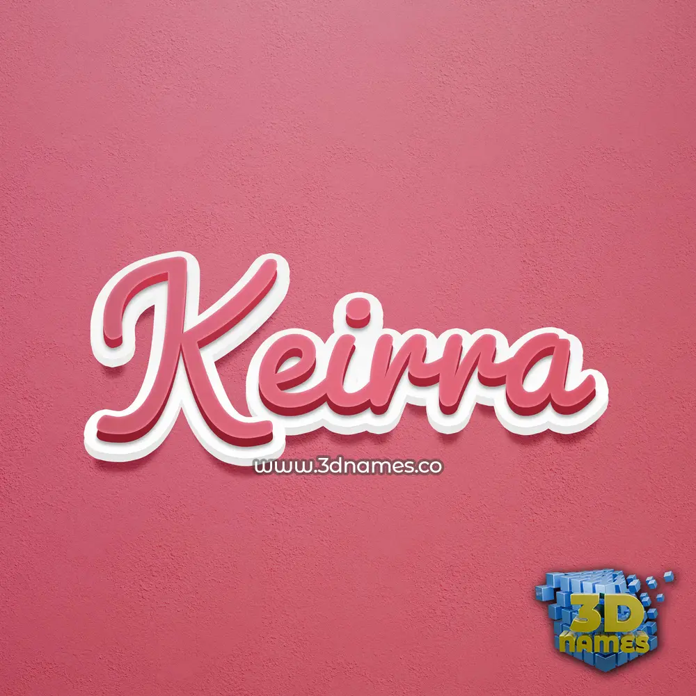 keirra in Red Scribble style - 3D name wallpaper