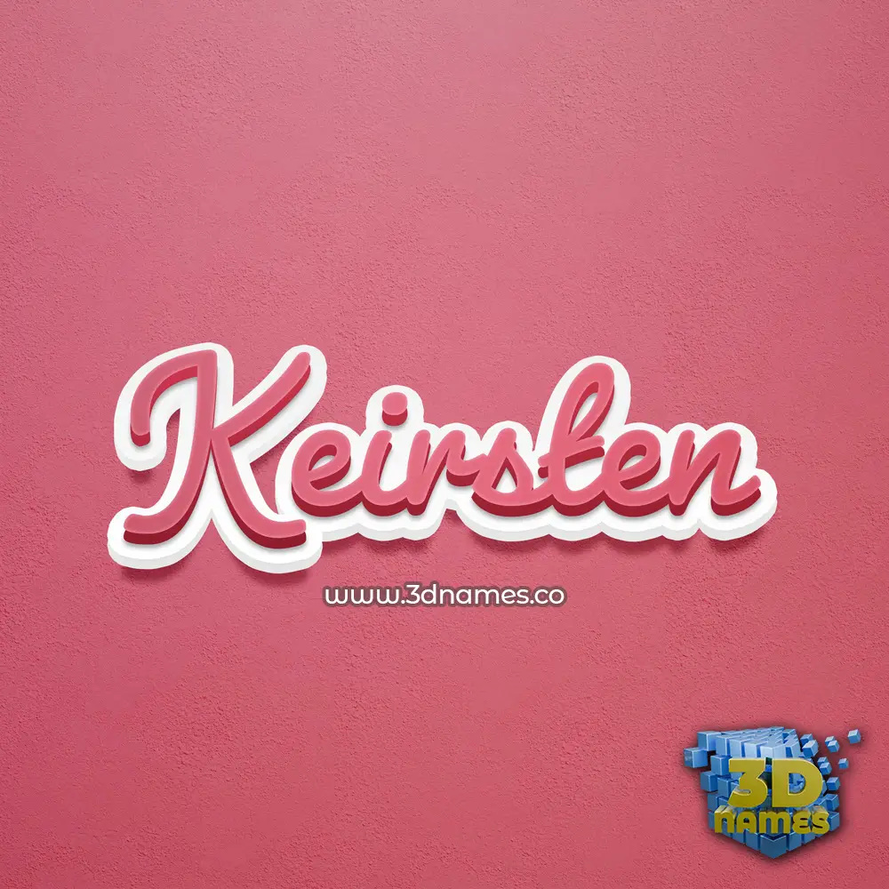 keirsten in Red Scribble style - 3D name wallpaper