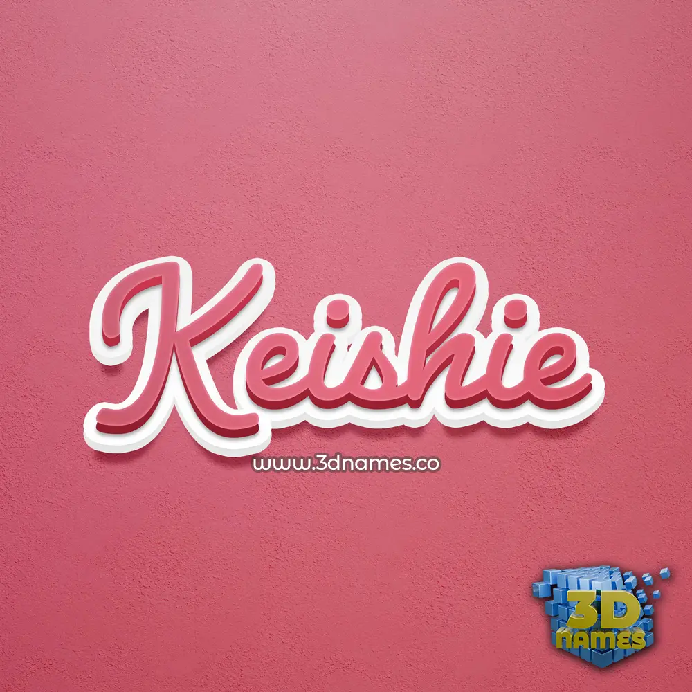 keishie in Red Scribble style - 3D name wallpaper