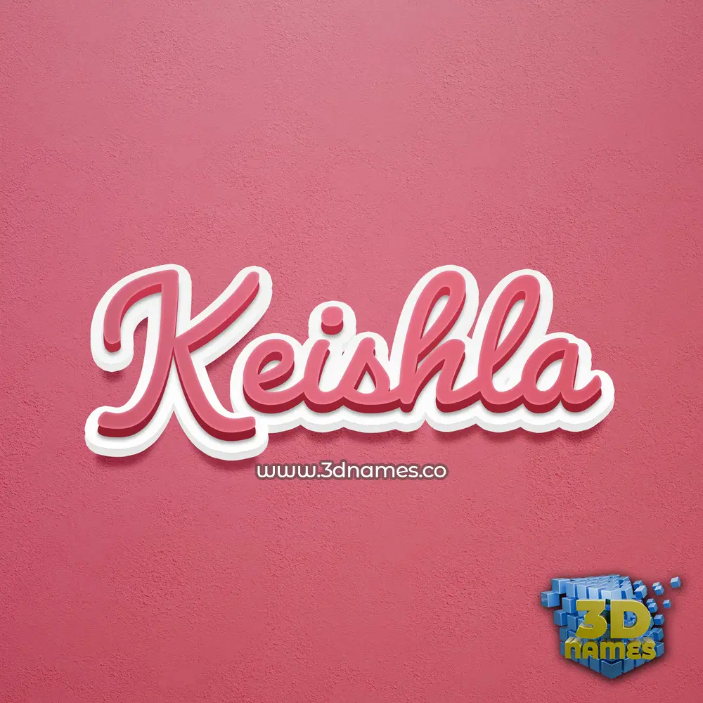 keishla in Red Scribble style - 3D name wallpaper