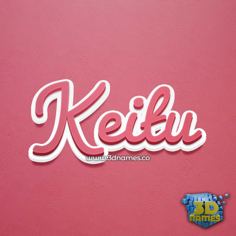 keitu in Red Scribble style - 3D name wallpaper