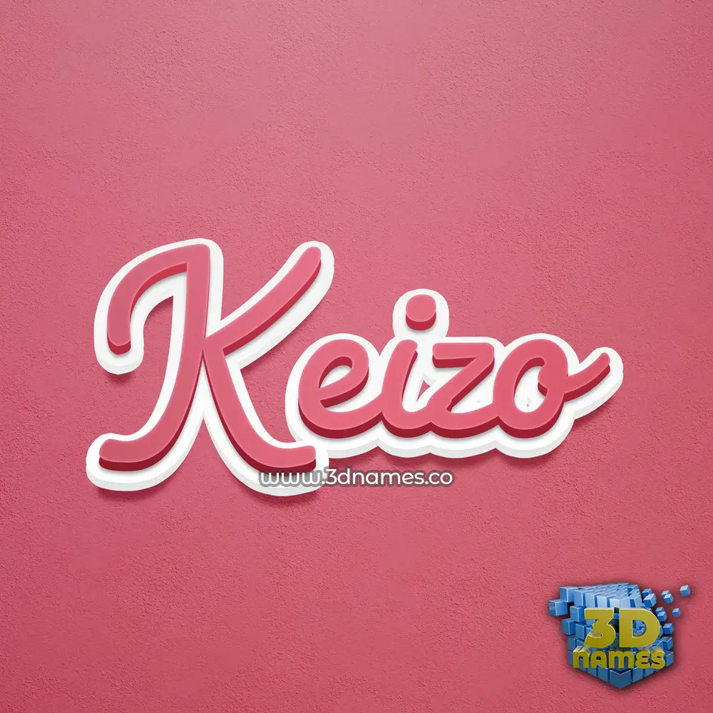 keizo in Red Scribble style - 3D name wallpaper