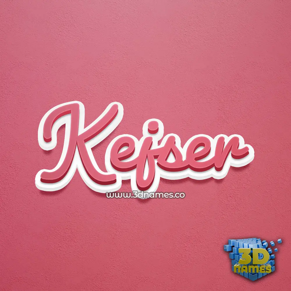 kejser in Red Scribble style - 3D name wallpaper