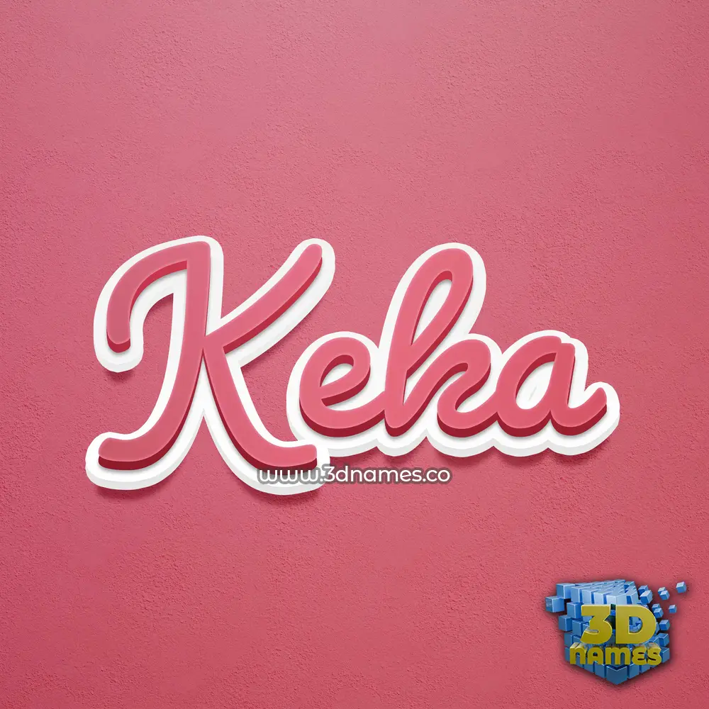 keka in Red Scribble style - 3D name wallpaper