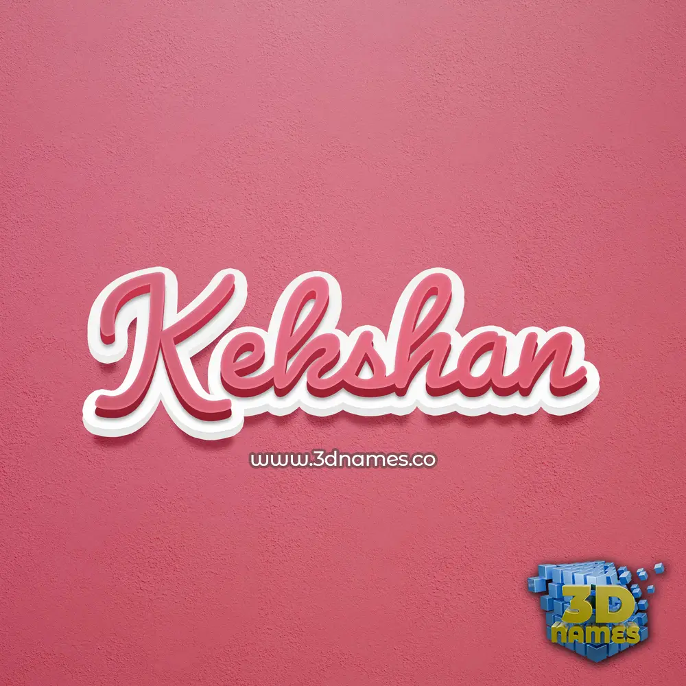 kekshan in Red Scribble style - 3D name wallpaper