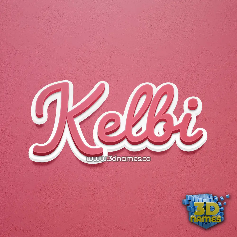 kelbi in Red Scribble style - 3D name wallpaper