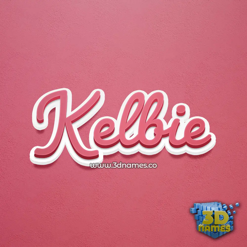kelbie in Red Scribble style - 3D name wallpaper