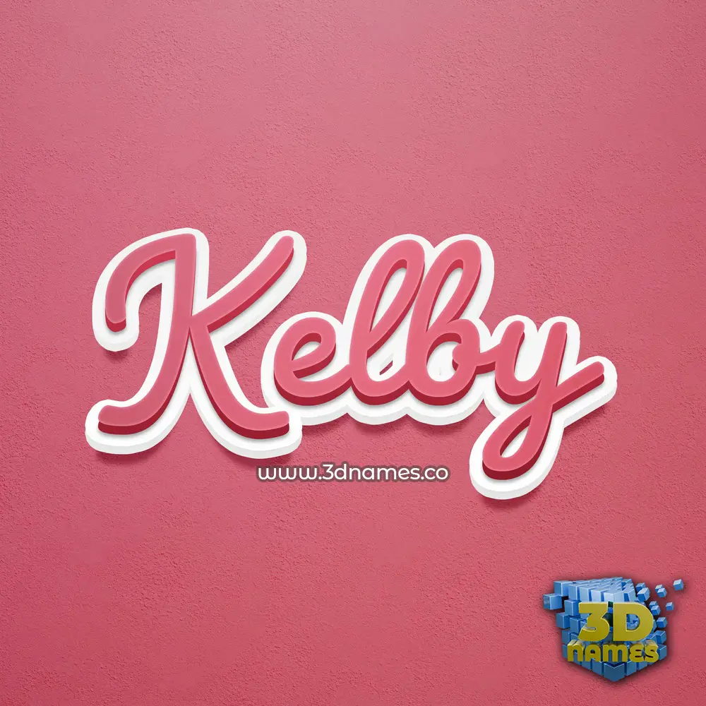 kelby in Red Scribble style - 3D name wallpaper