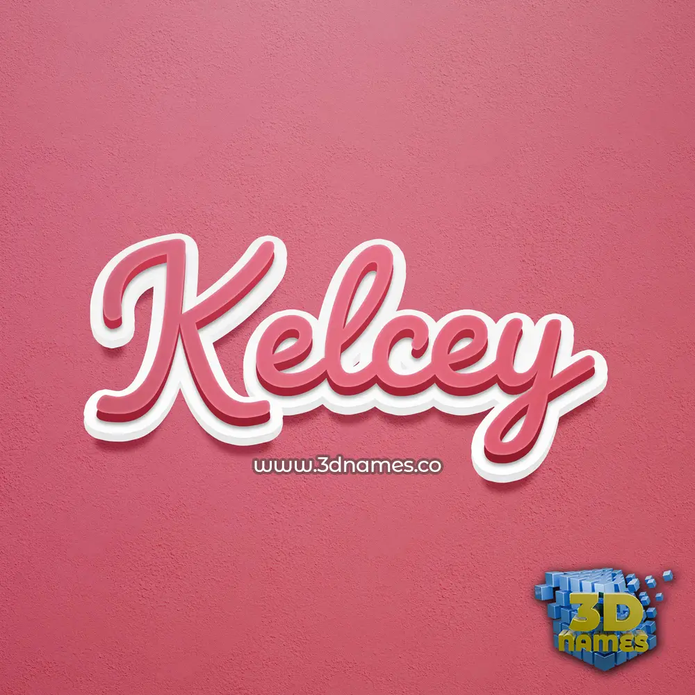 kelcey in Red Scribble style - 3D name wallpaper