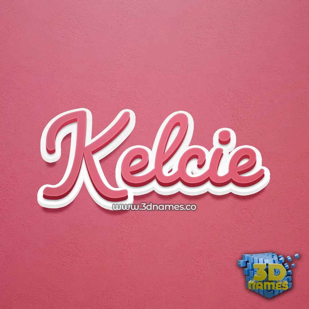 kelcie in Red Scribble style - 3D name wallpaper